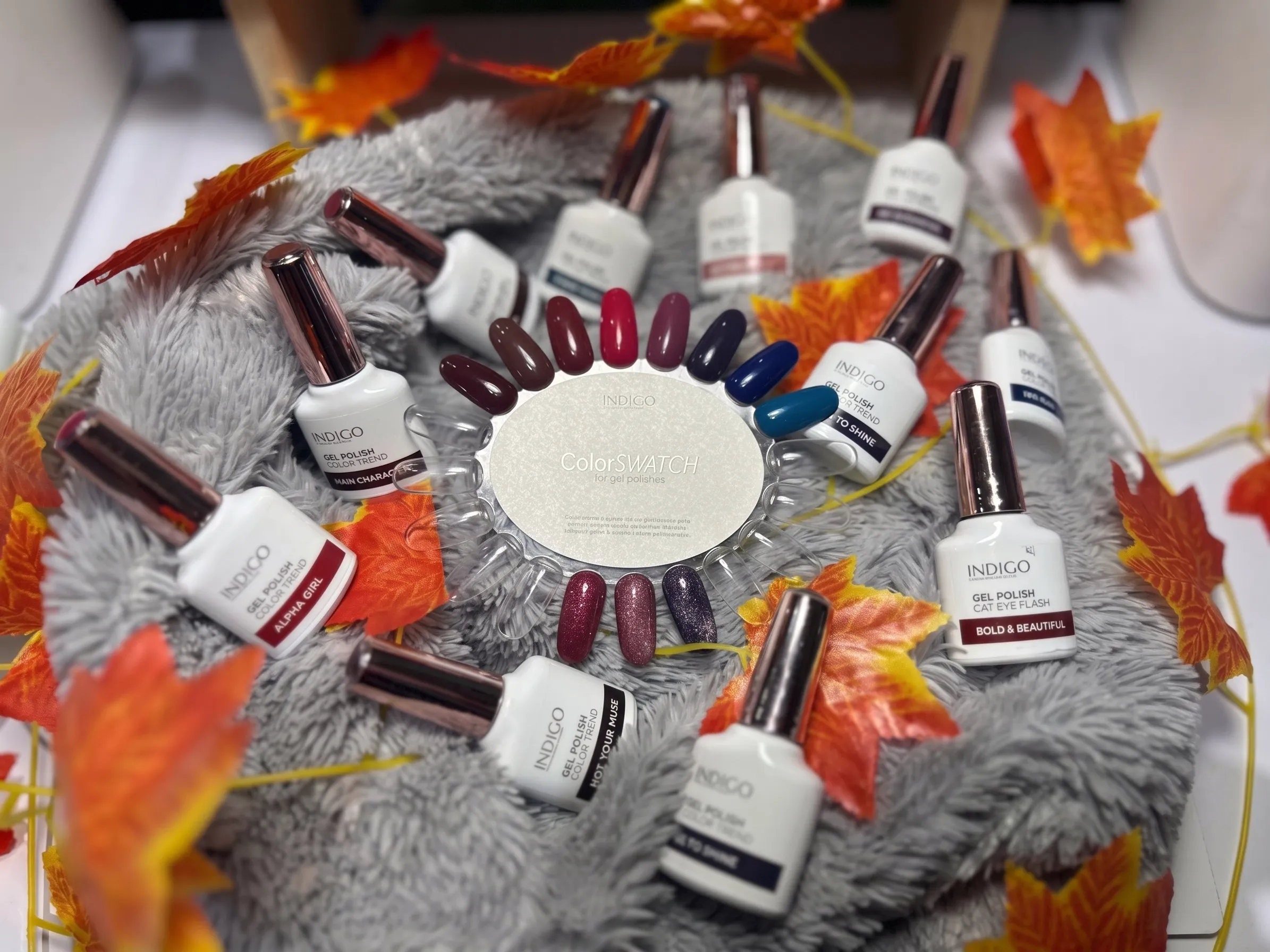 Nuancier de vernis Indigo Nails aux teintes d'automne