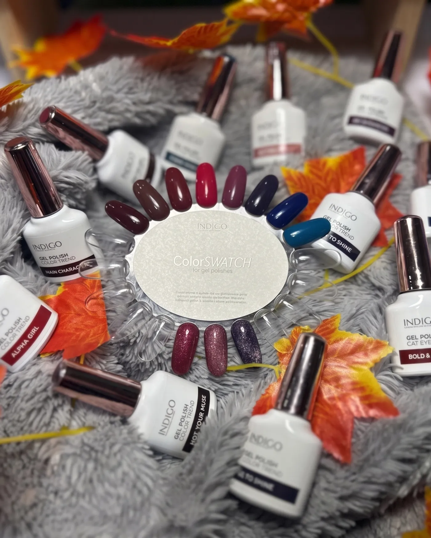 Nuancier de vernis Indigo Nails aux teintes d'automne